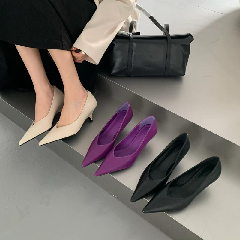 Women'S Shoes Large - รองเท้าส้นเตี้ยแบบสวม SUOJIALUN คอลเลคชั่นฤดูใบไม้ผลิ 2025 แบรนด์ใหม่สำหรับผู้หญิง ดีไซน์หัวแหลม