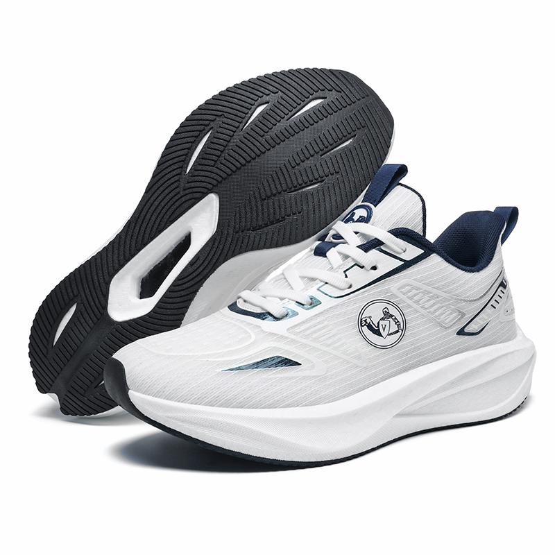 Women Shoes Qc - ผู้ชายผู้หญิงรองเท้าวิ่งตาข่ายระบายอากาศ, รองเท้าผ้าใบกีฬาลําลองฤดูร้อน, เทรนเนอร์แฟชั่นพื้นรองเท้า EVA สองชั้น, สีดําสีขาวสีชมพู