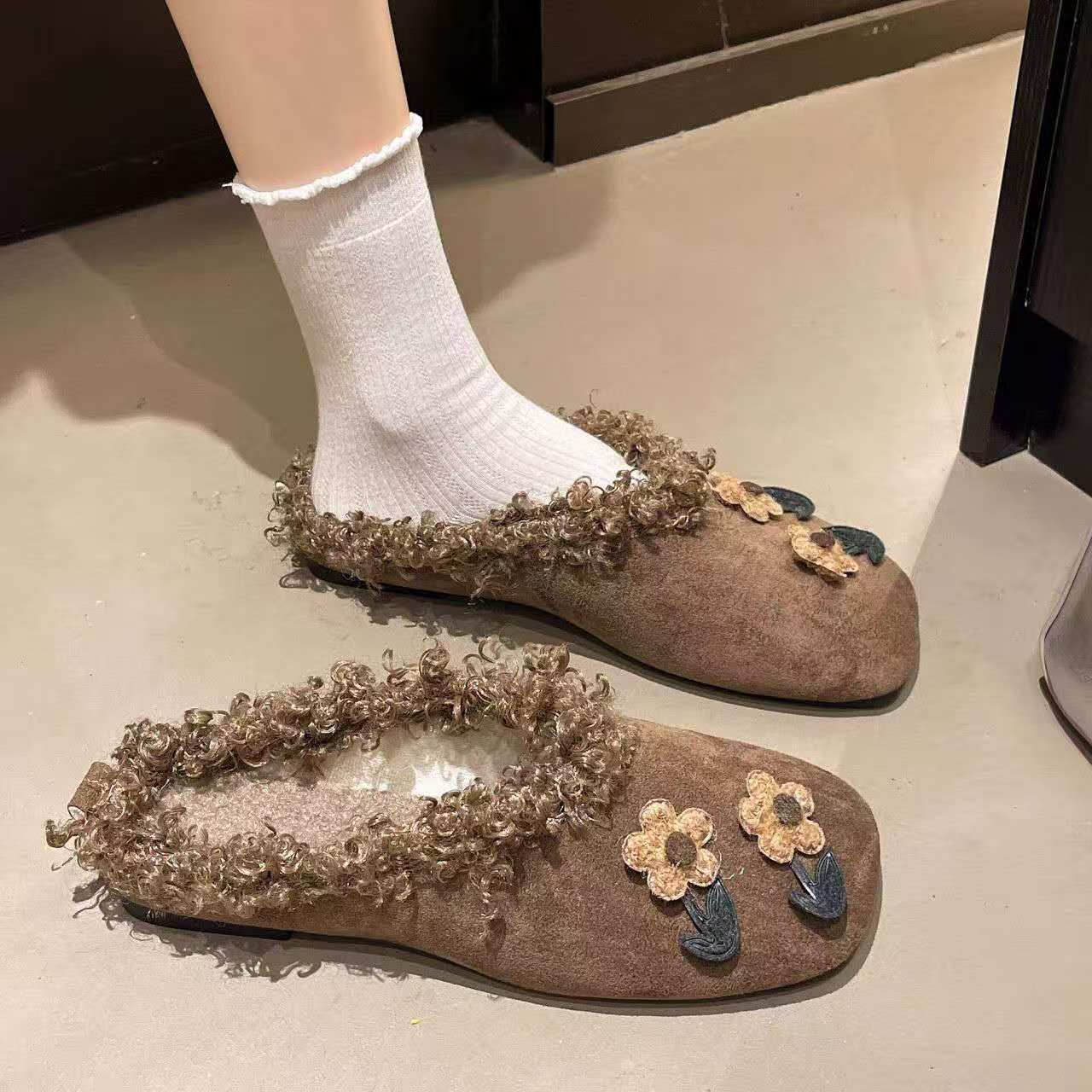 Women'S Shoes Hands Free - รองเท้าแตะแบบสวมพื้นนุ่ม รุ่นฤดูใบไม้ร่วง-ฤดูหนาว ปี 2026 ดีไซน์ทันสมัยไม่ซ้ำใคร สวมใส่สบาย