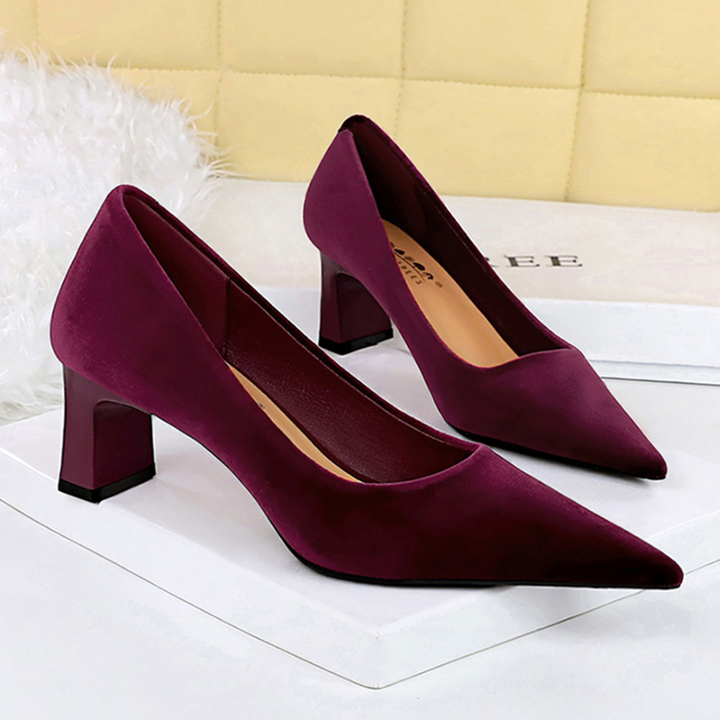 รองเท้าส้นสูงแบบสวมสำหรับผู้หญ - Women'S Shoes Navy Blue บทวิจารณ์และราคา