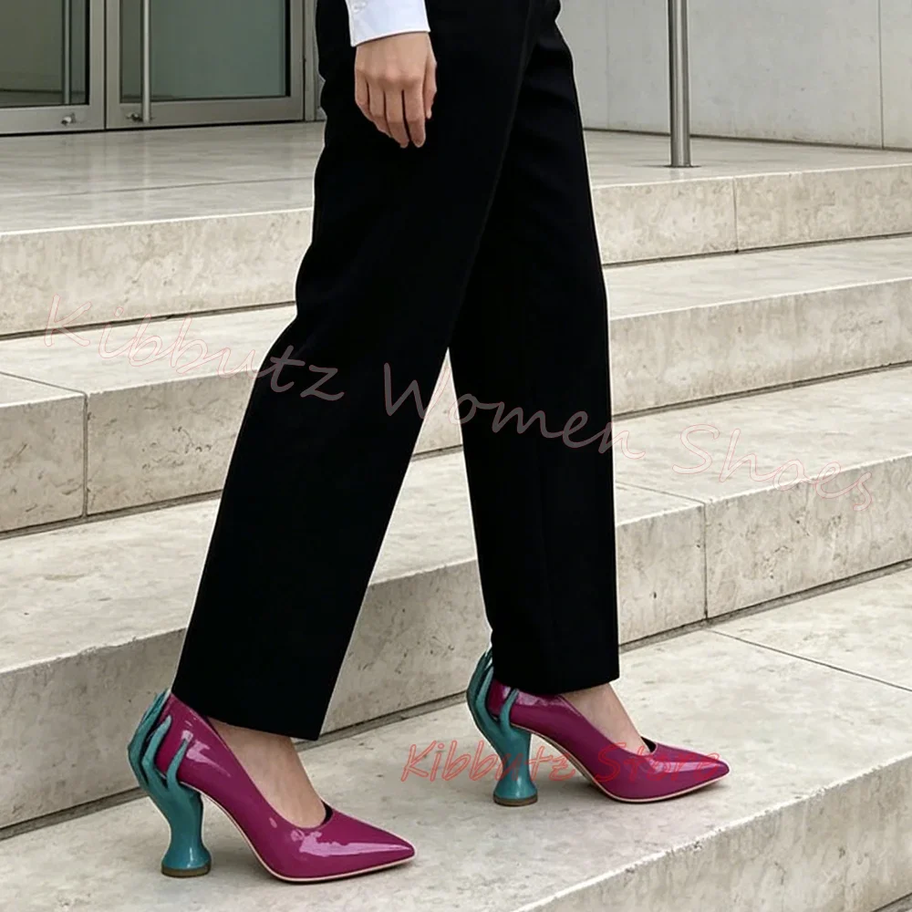 รองเท้าส้นสูงทรงปลายแหลม หนังแ - Women'S Shoes Hands Free บทวิจารณ์และราคา