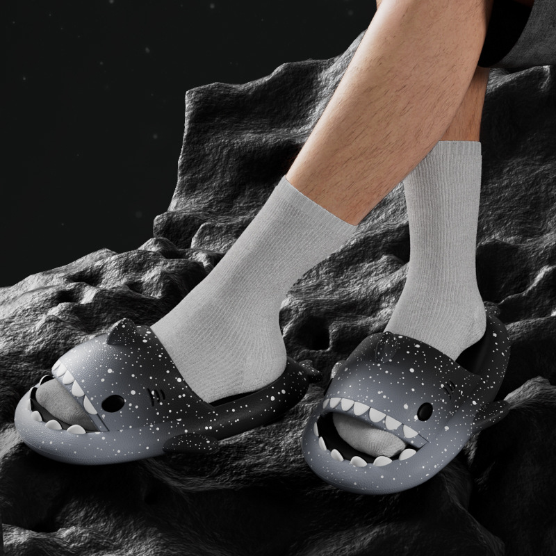 น่ารักการ์ตูน Shark รองเท้าแตะ - Women Shoes Size To Men บทวิจารณ์และราคา