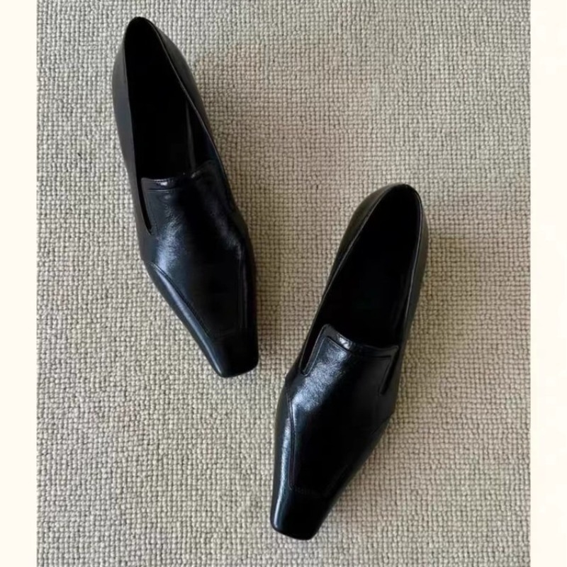 รองเท้าส้นเตี้ยทรงเหลี่ยมแบบสว - Women Shoes Heels บทวิจารณ์และราคา