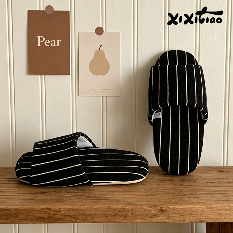 รองเท้าแตะในบ้านลายทาง XIXITIA - Women Shoes Size To Men บทวิจารณ์และราคา