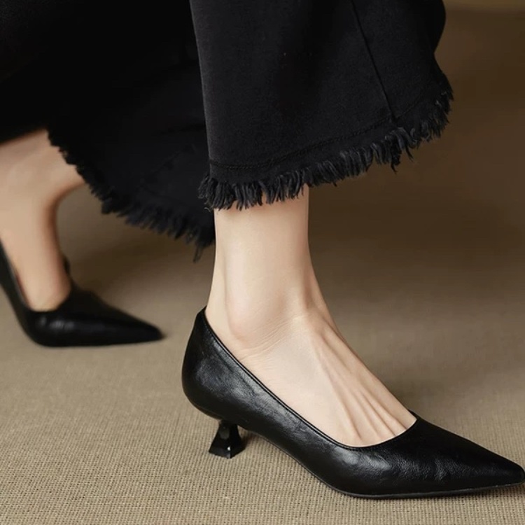 รองเท้าส้นสูงแบบสลิปออน หนังกล - Women'S Shoes Non Slip บทวิจารณ์และราคา
