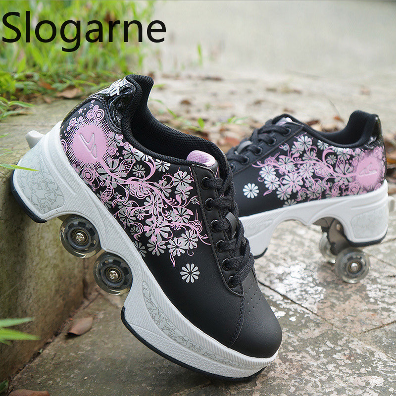 รองเท้าสเก็ตแบบมีล้อ 4 ล้อ สำห - Women Shoes Size To Men บทวิจารณ์และราคา