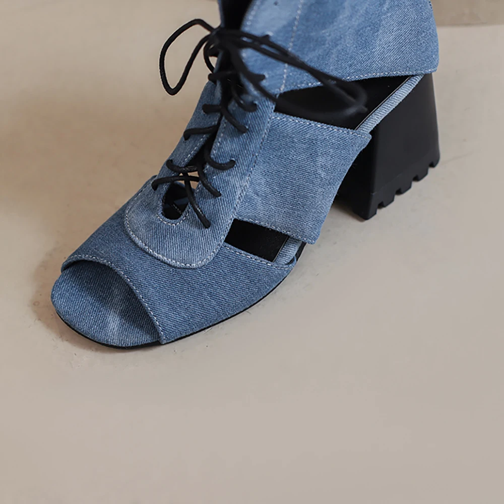 ฤดูร้อนใหม่สบายสีฟ้าสีน้ําตาลผ - Women'S Shoes Navy Blue บทวิจารณ์และราคา