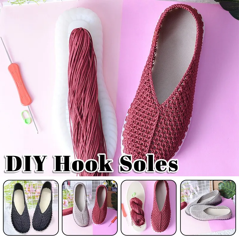 วัสดุทำรองเท้าถักโครเชต์ DIY ท - Women'S Shoes Hands Free บทวิจารณ์และราคา