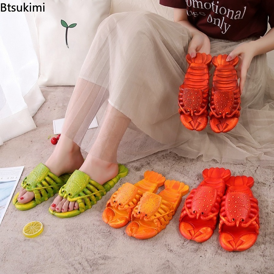 รองเท้าแตะลายการ์ตูนกุ้งมังกรส - Women Shoes Size To Men บทวิจารณ์และราคา