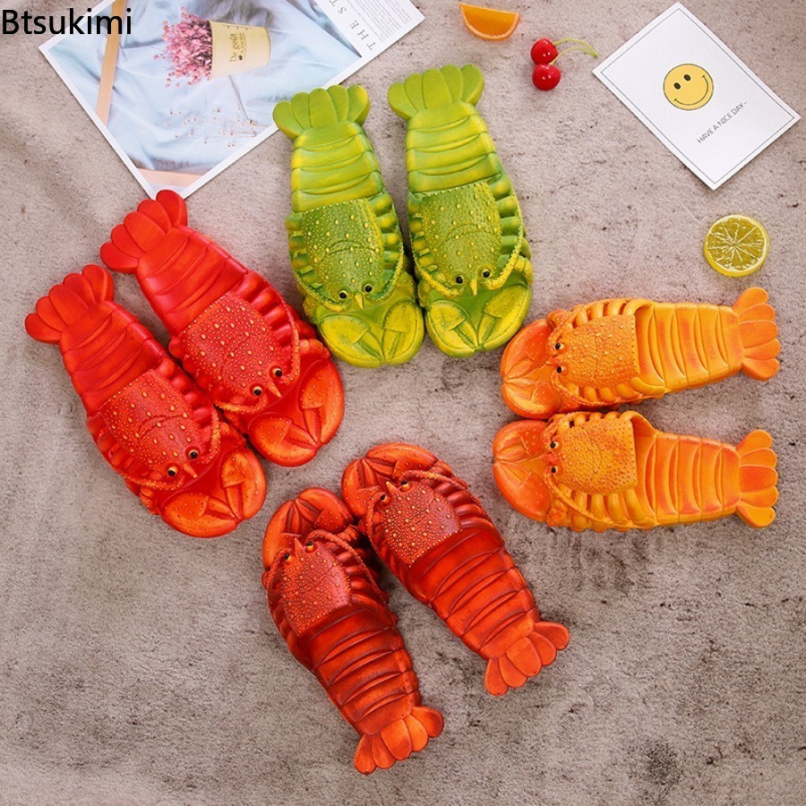 รองเท้าแตะลายการ์ตูนกุ้งมังกรส - Women Shoes Size To Men บทวิจารณ์และราคา