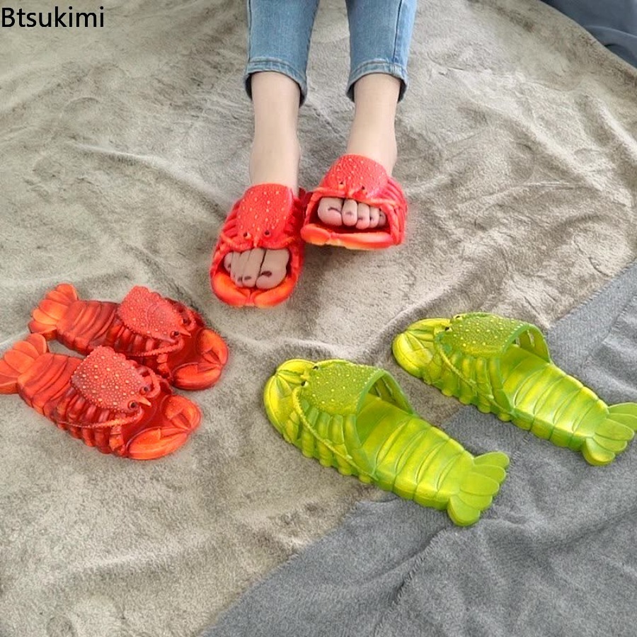 รองเท้าแตะลายการ์ตูนกุ้งมังกรส - Women Shoes Size To Men บทวิจารณ์และราคา