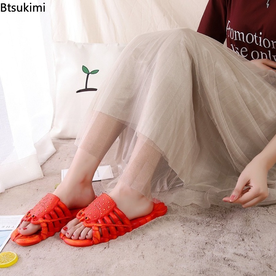 รองเท้าแตะลายการ์ตูนกุ้งมังกรส - Women Shoes Size To Men บทวิจารณ์และราคา
