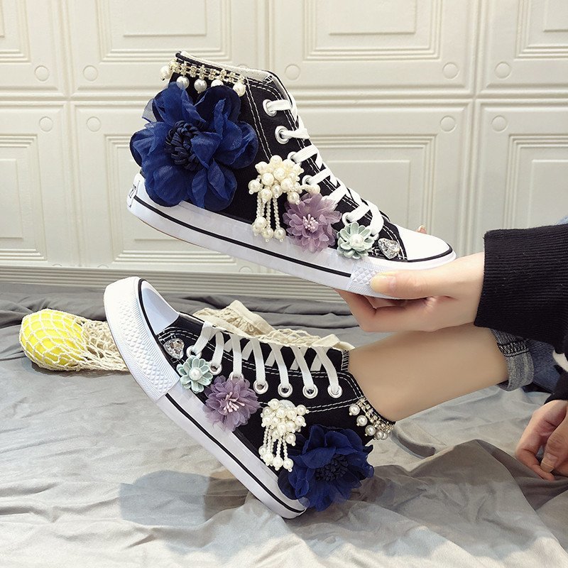 รองเท้าผ้าใบหุ้มข้อสูงสำหรับผู - Women'S Shoes Hands Free บทวิจารณ์และราคา